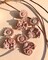 Glazed Terracotta polymer clay floral sunflower earrings, fall earrings, frosted terra cotta, floral textured earrings, modern earrings product 1